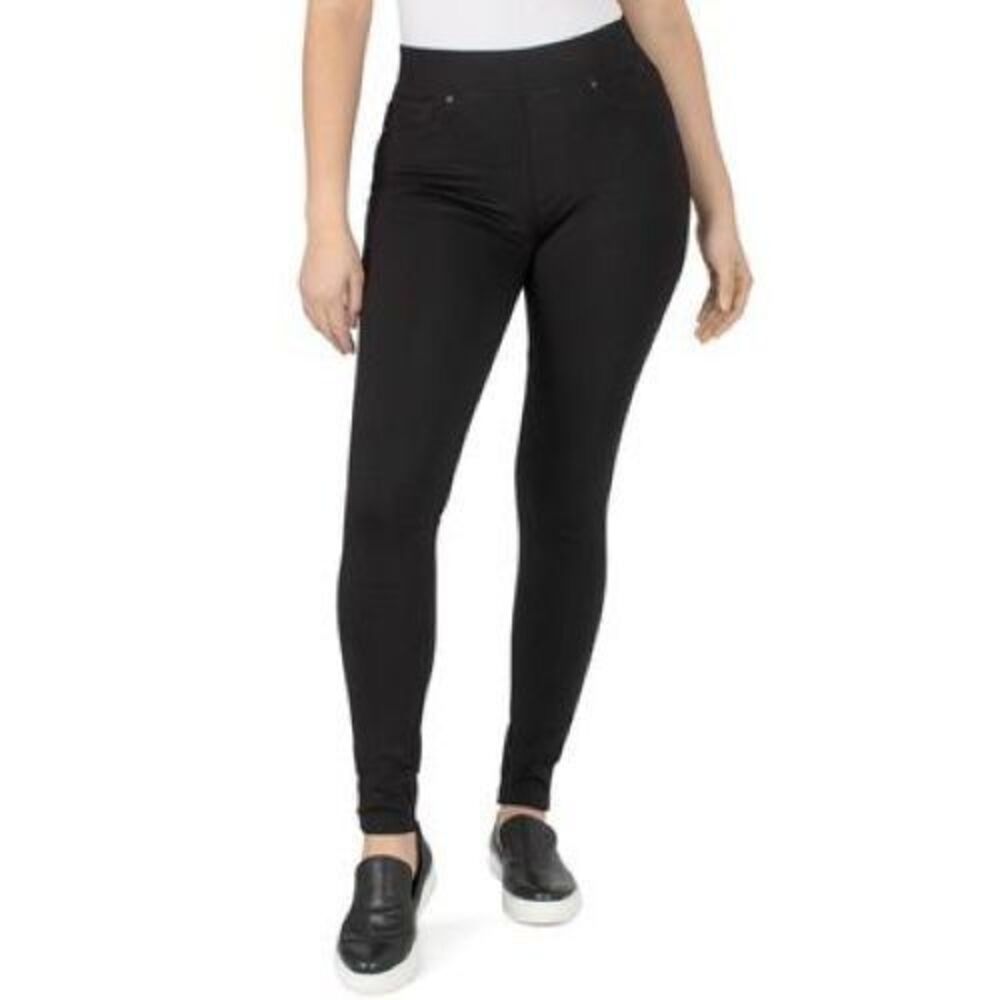 Seven7 Ponte Pull-on Legging Pants Womens L Black Stretch NEW